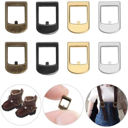 20pcs Mini Doll Buttons DIY Ultra-small Tri-glide Buckle Doll Belt Buckle Shoes Buckle Doll Clothing Buckles Doll Bags Accessori