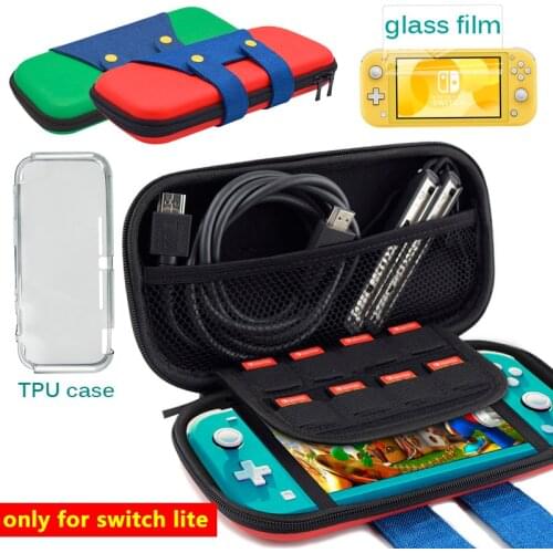 3 In 1 for Nintend Switch Lite Carrying Bag Protector Travel Case for Nintendo Switch lite Accessories Storage Glass Film