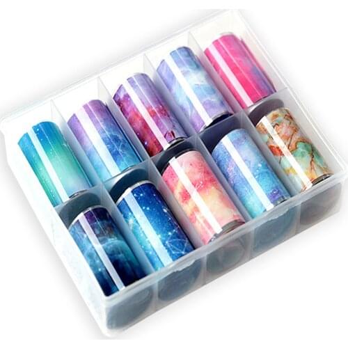 [4X100cm ]10 Sheets/Box Nail Art Transfer Foil Sticker Nail Art Foil Box Gardens /Dreams/ Nailstalgic foil Nail Transfer Sticker