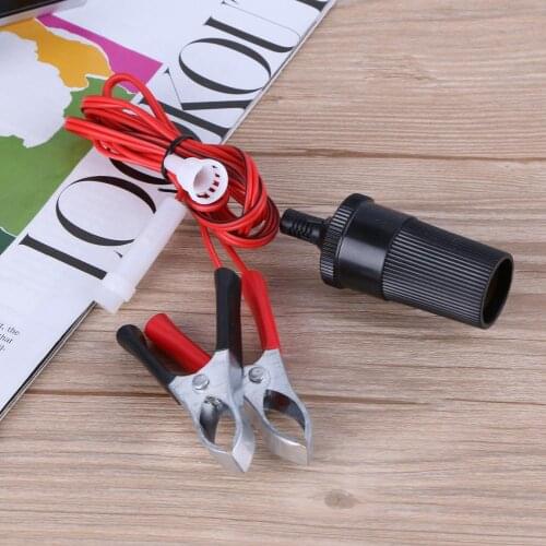 Car Cigarette Socket 12/24 V DC Female Car Charger Cigar Lighter Plug Car Auto Accessory Crocodile Clip Power Socket