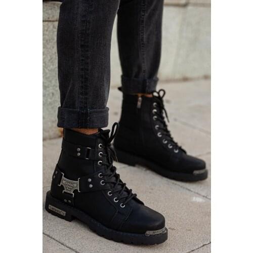BUUFUU Men's Motorcycle Boots