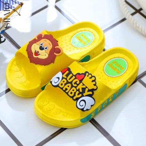 Kids Boys Girls Slippers Shoes Bathroom Indoor Cute Cartoon Indoors Slippers Summer Beach Wear Children Kids Shoes Slippers