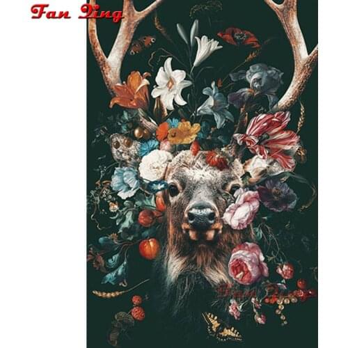 Diy 5D deer flower butterfly Full Diamond Painting cross stitch kits art Northern Europe High Quality Animal 3D paint by diamond