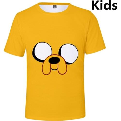 3 to 13 years kids t shirt Adventure Time Finn And Jake The Dog Face t-shirt boys girl fashion cartoon t shirts Children clothes