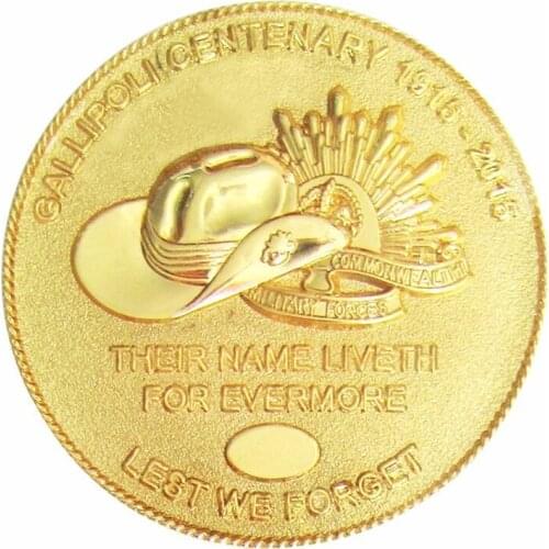 Custom Copper Plated 3D Soft Enamel Metal Challenge Coin for World War Souvenir Gifts