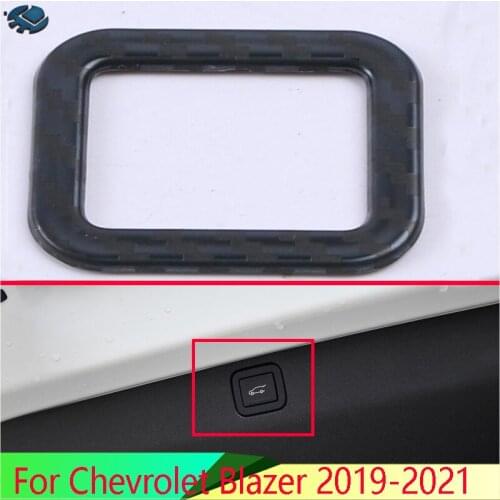 For Chevrolet Blazer 2019 2020 Car Accessories Stainless steel Tail door cover Switch Button Control Panel Cover Trim Bezel
