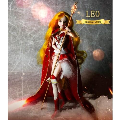 DBS MMGirl 12 constellations Leo like the BJD 1/6 30cm doll red dress noble set of toys girl gifts