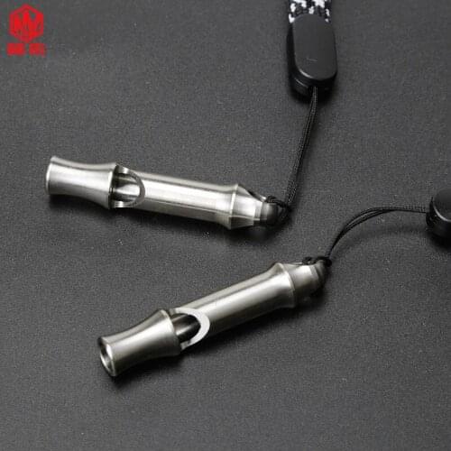 Titanium Alloy Whistle EDC Lightweight Portable Outdoor Survival Treble High Frequency First Aid Tool