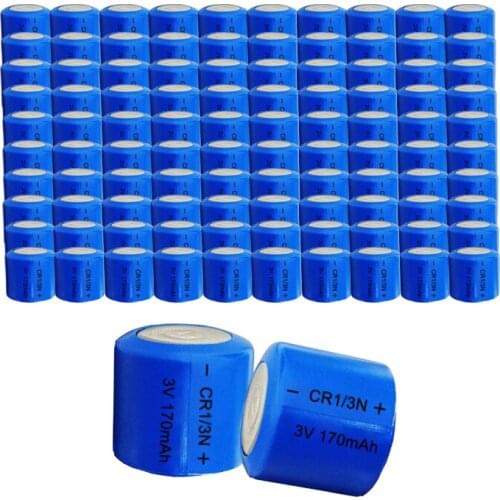 100PCS 3V CR1/3N 170mAh Lithium Battery Cells 3V CR-1/3N CR13N M6 M7 DL-1/3N CR1/3N for Camera Locator Button Li-ion batteries