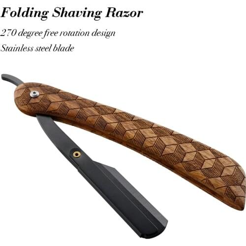 Men Straight Razor Barber Tools Folding Shaving Knife Professional Hair Removal Tools Shaving Razor Salon Barber Razor Holder