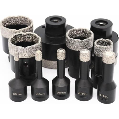1pc M14 Thread Dry Diamond Drilling Core Bits Ceramic Marble Brick Vacuum Brazed Core Drill Bits Set for Porcelain Tile