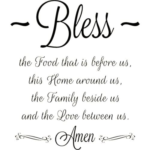 Wall Decal Bless Family Quote Wall Sticker Creative Home Wall Vinyl Home Art Wall Stickers Decals Mural Removable DK-54