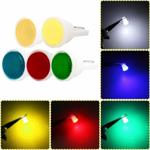 New 2Pcs Ceramic Car Interior 1W SMD Long-lasting LED T10 COB W5W 168 Wedge Door Instrument Side Bulb Lamp Car Light#294231