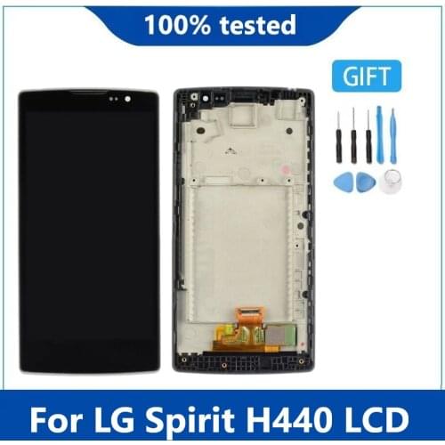 Original LCD For 4.7" LG Spirit H440 H442 H420 c70 H422 H440N H440Y LCD Display Touch Screen Digitizer Assembly With Frame
