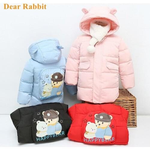 Autumn Winter 90% white duck Down Jacket Light Baby Girl clothes Kids Hooded Outerwear Boys Snowsuit long Coat Children Clothing