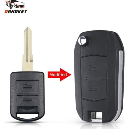 Dandkey 2 Buttons Modified Flip Folding Remote Key Shell For Vauxhall Opel Corsa Tigra Agila Meriva Combo Auto Car Accessories
