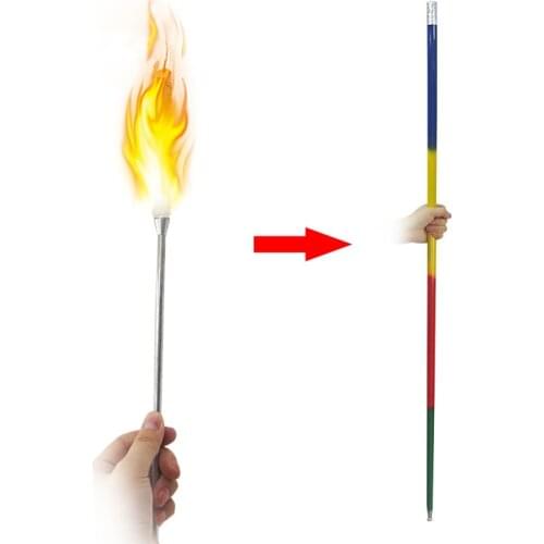 Flaming Torch Appearing Wand/Varita Magic Tricks Magician Fire Stage Magic Illusion Accessories Gimmick Props Comedy