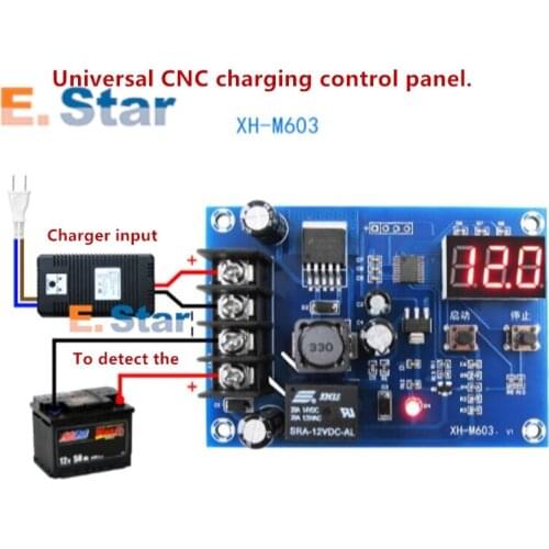 1pcs XH-M603 Charging Control Module Digital LED Display Storage Lithium Battery Charger Control Switch Protection Board 12-24V