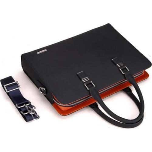 Messenger Bags Business Men Briefcases Leather Laptop Handbag Shoulder Bag 2020 Brand Genuine Real Cow Leather Fashion 14 Inch