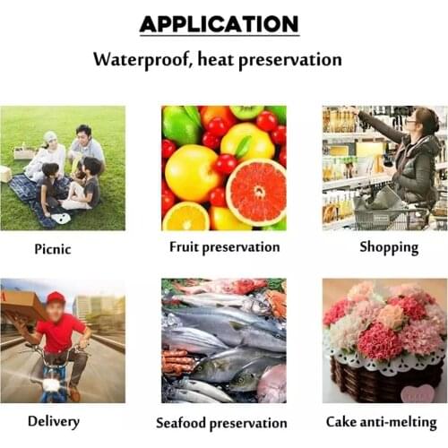 Takeaway Insulated Bag Thermal 14inch Waterproof Cold Delivery Bag Food