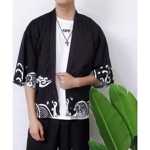 Japanese kimono traditional Samurai Japanese Kimono Haori Men Women Cardigan Traditional Japanese Clothing Asian Clothes FF001