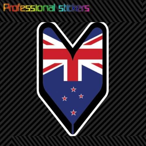 New Zealander Driver Badge Sticker Decal Wakaba Leaf Soshinoya Zealand Kiwi NZL Stickers for Motos, Cars, Laptops, Phone