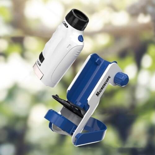 1Set Detachable Microscope Toy Science Focus Zoom Indoor Microscope Teaching Kit