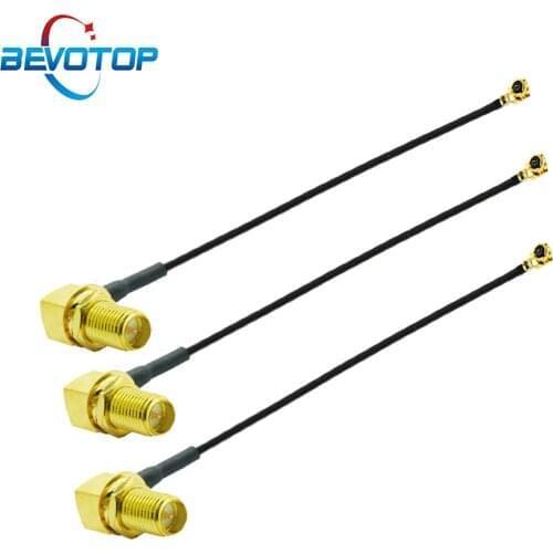 1PCS u.FL IPX IPEX1 Female to SMA Female 90 Degree Jack 3G 4G 5G WIFI Antenna Adapter Cable RF1.13 Pigtail Extension Cord Jumper