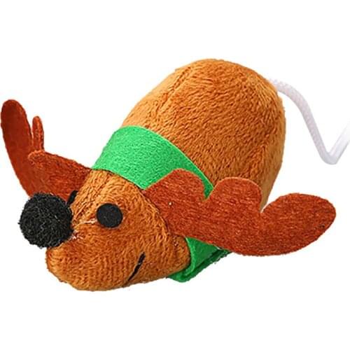 1PC Christmas Pet Cat Toys Christmas Catnip Toy Interactive Lovely Plush Pet Training Toy Cat Mice Toy