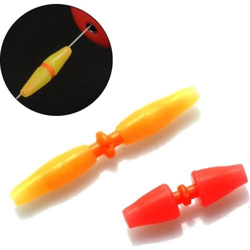 10pcs Fishing Floats Drift Tail Connectors Durable Fishing Floating Stopper Conspicuous Rubber Beans Flotador Pesca Accessories