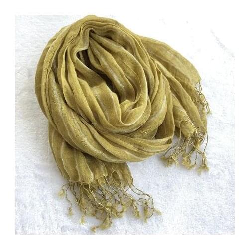 100% Striped Linen scarf High Quality Women Summer Thin Shawl Long Beach Cover Scarves