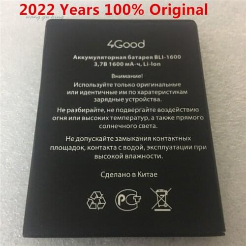 1600mAh Replacement BLI-1600 Battery for 4Good S450m 4G Phone Battery