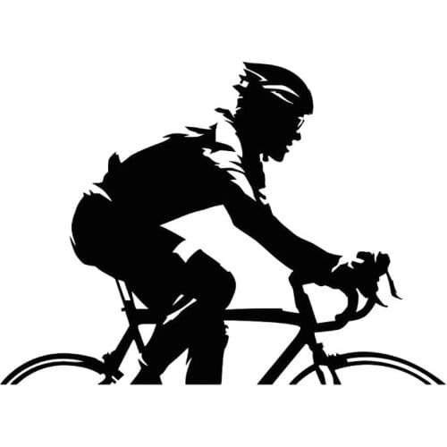 17CM*12.2CM Bicycle Race Cycling Cyclist Bike Sport Funny Car Windshield Decorative Decals