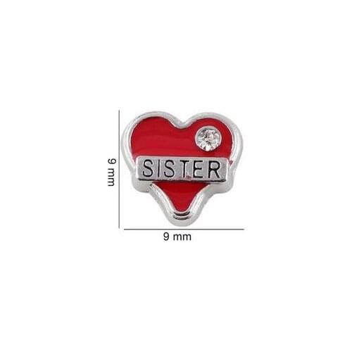 20PCS/lot Sister Floating Locket Charms Fit For Magnetic Memory Floating Locket Jewelrys Making