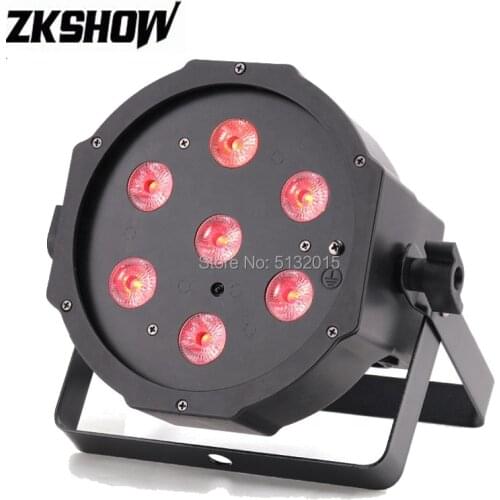 4PCS/Lot 7*4W/10W RGB/RGBW Mini Slim LED Flat Par Can Wash Light DMX for Luce DJ Disco Party Nightclub Stage Show Lighting Event