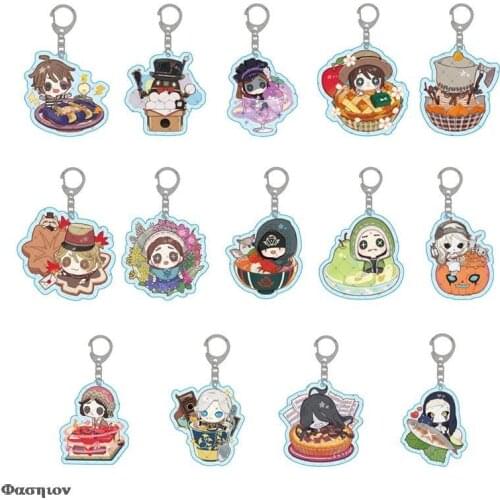 Identity V Keychain Acrylic Man Key Chain Aesop Carl Women Key Ring Game Pendant Kids Key Holder Jewelry