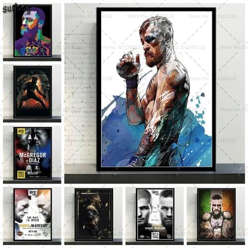 Conor McGregor Champion Boxer Poster Prints Wall Art Canvas Painting Posters Picture for Living Room Home Decoration