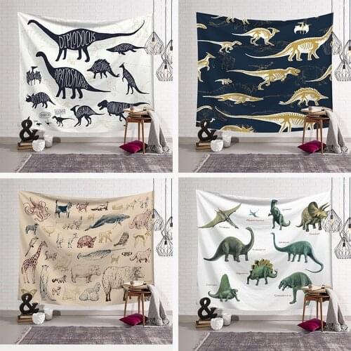 Dinosaur Nordic ins background mural Tapestry Wall Hanging Blanket Boho Decor Wall Cloth Tapestries Wall Carpet Banner Flag
