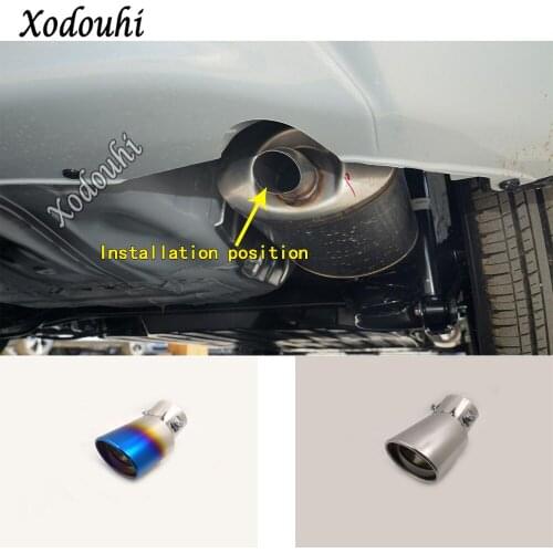 For Honda Fit Jazz 2020 2021 Car Styling Cover Muffler Exterior End Pipe Outlet Dedicate Stainless Steel Exhaust Tip Tail Parts