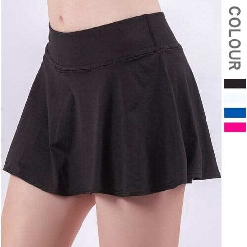 European American High Waist Anti-Exposure Yoga Culottes Women Quick Dry Running Fitness Short Skirt Tennis Sports Shorts Summer