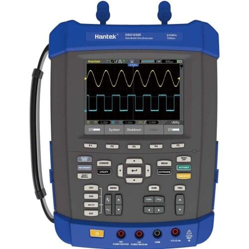 Hantek DSO1202E 5 in 1 6000 Counts DMM Digital FFT Spectrum Analyzer with Frequency Counter 200MHz 2 CH Handheld Oscilloscope