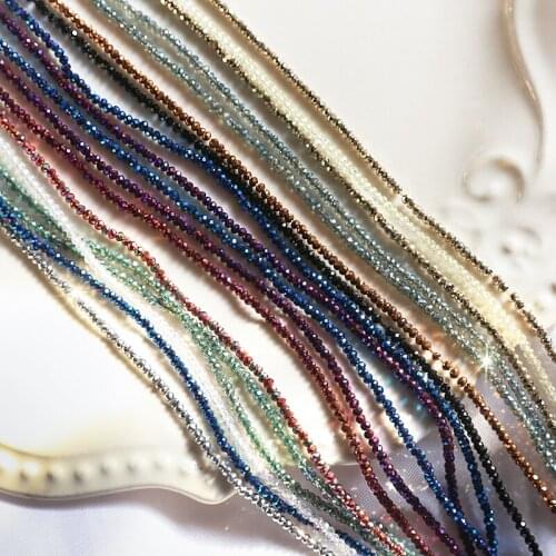 Exquisite glass crystal cut surface wheel beads perforated beaded diy handmade jewelry necklace bracelet accessory material