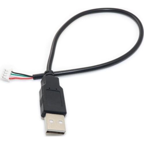 High Transmission USB to PH2.0 Extension Cable PH2.0 Female to USB 2.0 Male to 4 pin Data Cable Black 30cm/12 Inch