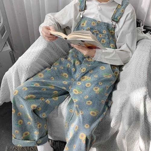 2021 Mens Fashion Romper Jumpsuit Male Overalls Straight Casual Pants Popular Denim Trousers Baggy Homme Streetwear Jeans