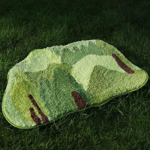 Jungle Bathroom Mat Nordic Green Soft Fluffy Rug Entrance Carpet Area Floor Pad Doormat Tidy Aesthetic Home Room Decor 50x70cm