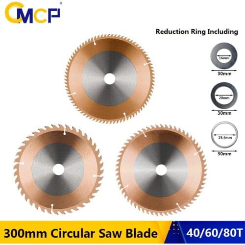 CMCP 300mm Circular Saw Blade Disc 40/60/80 Teeth TCT Saw Blade TiCN Coating Carbide Saw Blade Wood Cutting Disc Cutting Tool