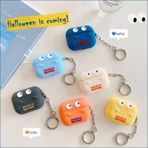 Cute Cartoon Bear Earphone Case for Airpods 1 2 3 Case Silicon Soft Earpods Cover for Airpods Pro Case Accessories with Keychain