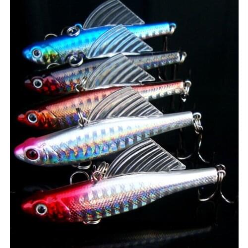 2016 New RU 6.5cm 14g VIB Lure Hard Bait Minnow Fishing Lures with Two Treble Hooks Fishing Tackle Equipment Accessory