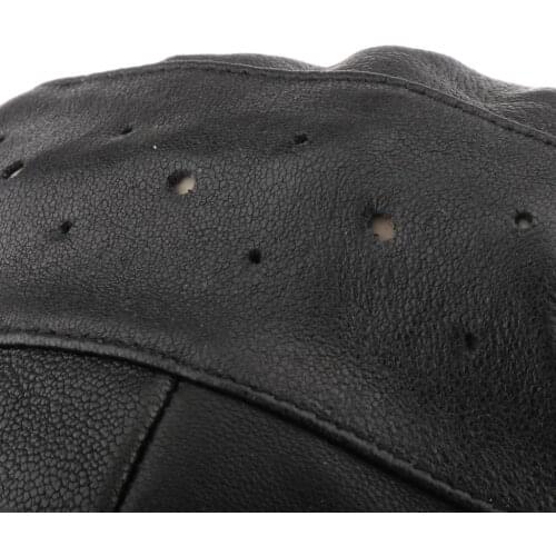 Men Soft Leather Half Finger Driving Gloves Fitness Bus Driver Fingerless Gloves