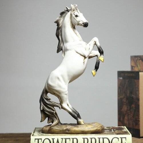 Toned Engraved Horse Standing Statue, an Impressive Table Decor ,13.7" Polystone Standing Horse an Impressive Table Decor